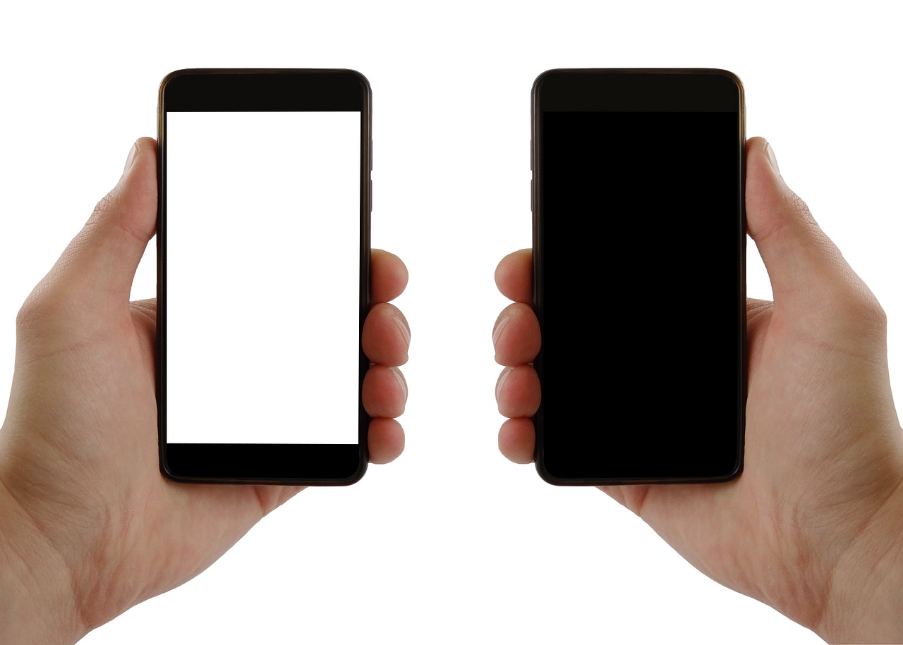 two mobile phones
